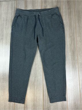 Brooks Brothers Joggers Men’s L Tapered Pique Knit Lounge Pants Gray